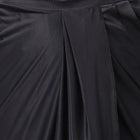 Trymisfit Women's Black Cord Cotton Blend Saree Drape Co-ord Set – Halter Crop Top & Drawstring Skirt | Modern Indo-Western Festive Wear