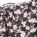 Black Floral Printed Single Arm Cotton Blend Dress