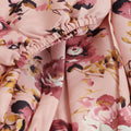 Women's Pink Floral Mini Dress – Open Back Tie-Up, Summer Casual A-Line Sundress