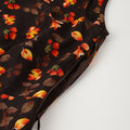 Trymisfit Brown & Orange Leaf Print One-Shoulder Tiered Maxi Dress – Lightweight Boho Style for Women