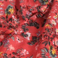 Red Floral A-Line Mini Dress with Puff Sleeves – Summer Casual Boho Style