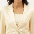 Beige White Cotton Blend Casual Western Wear Co-Ord Set