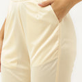 Beige White Cotton Blend Casual Western Wear Co-Ord Set