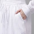 Trymisfit White Co-ord Set for Women – Button-Down Shirt & Wide-Leg Palazzos | Casual Brunch & Summer Wear
