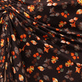 Brown Floral Halter Crop Top & Slit Skirt Co-ord Set – Two-Piece Vacation Outfit for Women