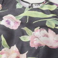 Black Floral Printed Cotton Dress