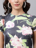White & Pink Floral Cut-Out Maxi Dress – Sleeveless, Flowy Summer Dress for Women