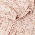 Blush Pink Abstract Print Mini Dress – Sweetheart Neckline, Puff Sleeves, A-Line Silhouette