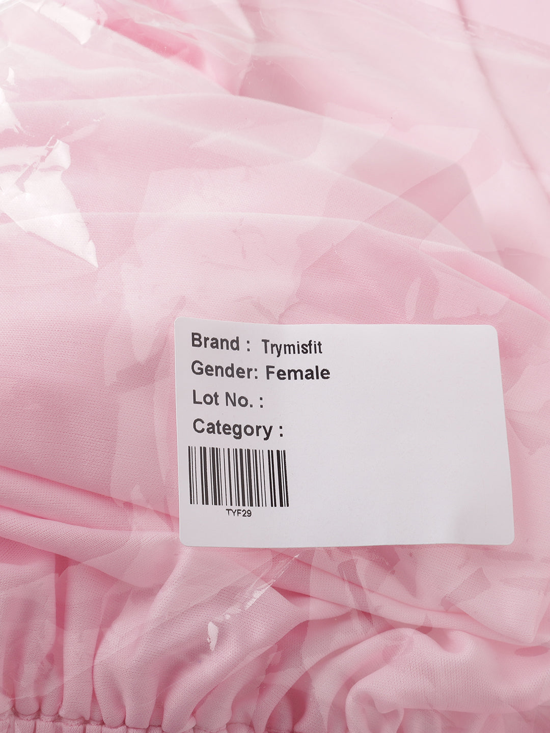 Trymisfit Women's Pink Cord Cotton Blend Saree-Style Co-ord Set – Halter Crop Top & Drawstring Drape Skirt | Indo-Western Festive Outfit