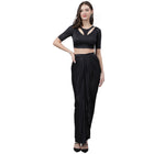 CORD 0005_Black Dhoti Drape _CottonBland image 1