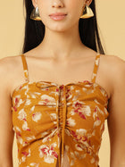 Cord 0029_Brown Floral Printed Cord Set image 7