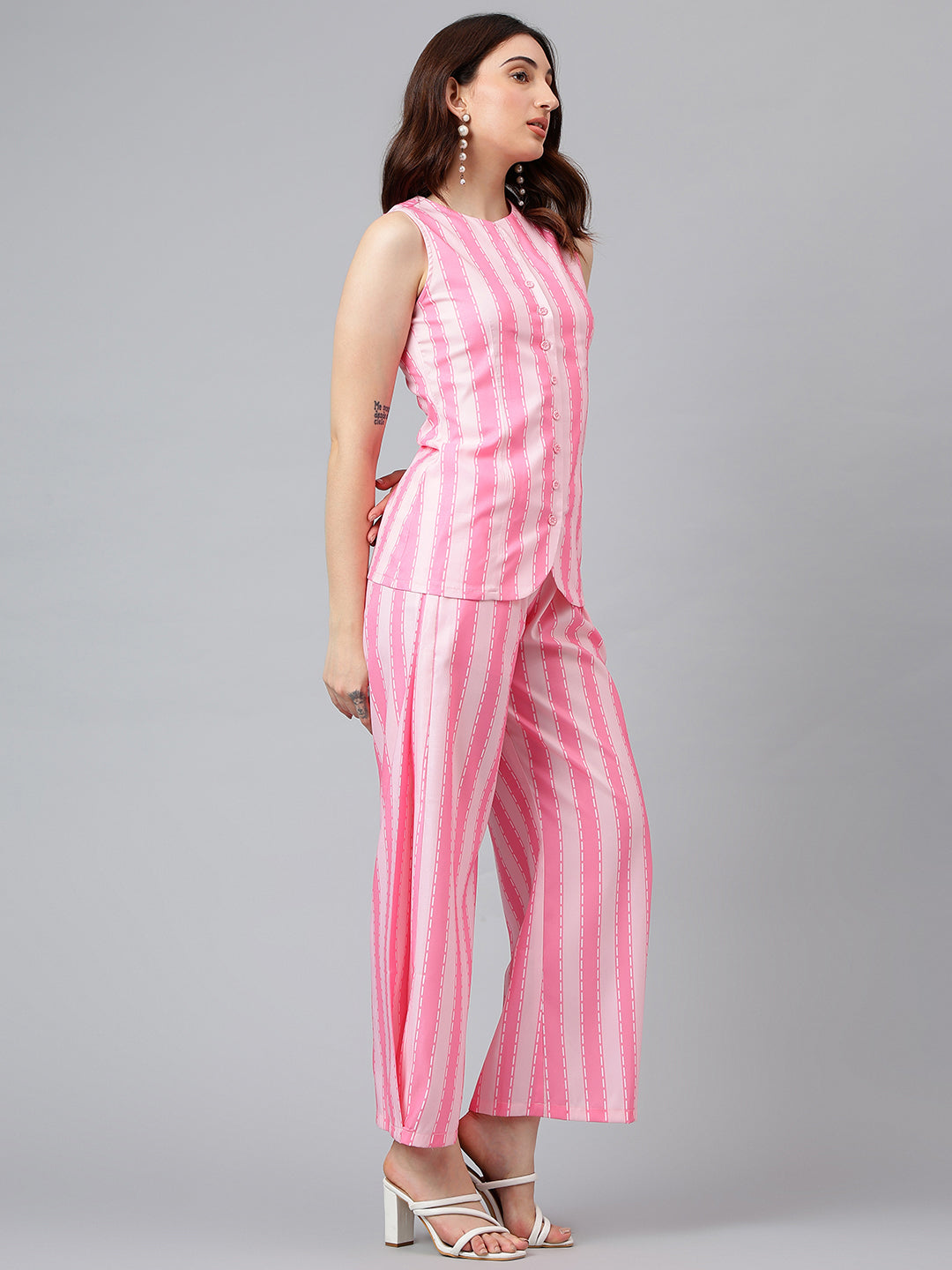 Cord 0034_ Pink Striped Cord Set image 7