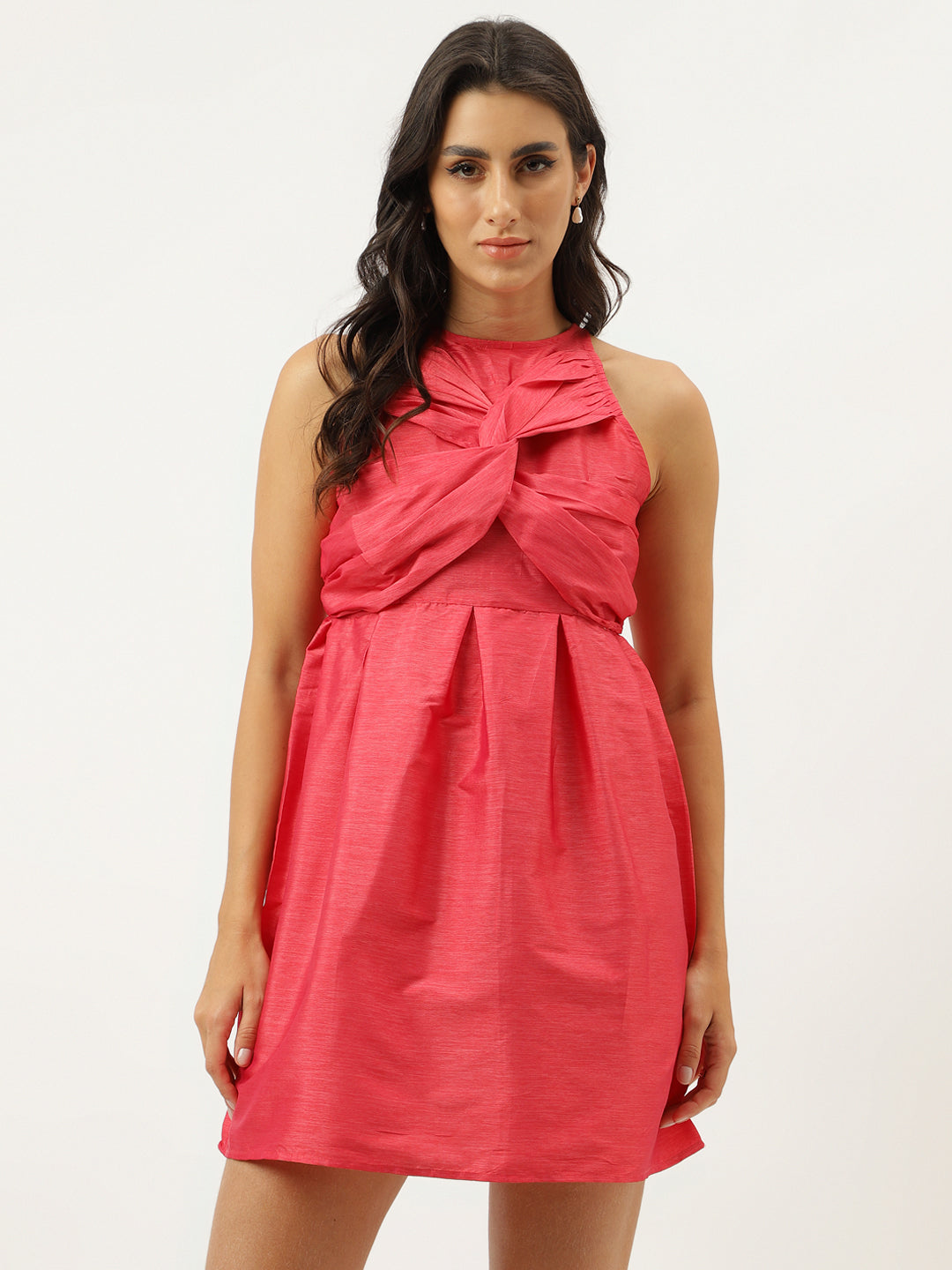 DRSS 0001_Multi Colour Floral Print One Soulder_Cotton Blend image 1