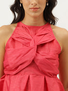 DRSS 0001_Multi Colour Floral Print One Soulder_Cotton Blend image 7