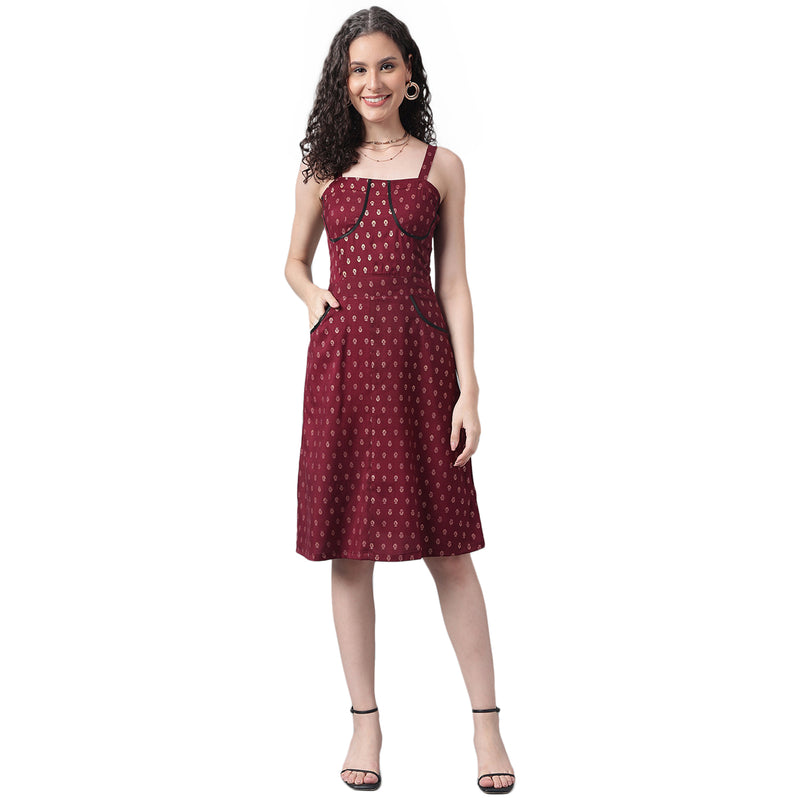 DRSS 0007_Black Bandhani Printed Dress_Cotton Blend image 1
