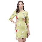 DRSS 0009_Yellow Printed Ruffel Dress_Poly Georgette image 1