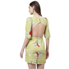 DRSS 0009_Yellow Printed Ruffel Dress_Poly Georgette image 4