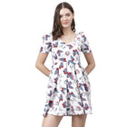 DRSS 0010_Yellow Printed Ruffel Dress_Cotton Blend image 1