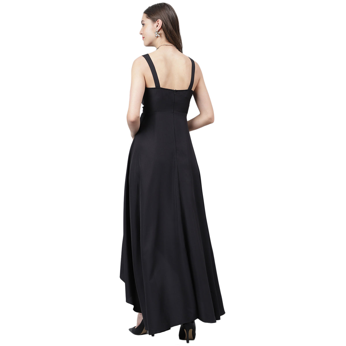 DRSS 0011_Black Maxi Dress_Cotton Blend image 4
