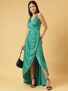 DRSS 0019_Dark Aqua Maxi Dress_Cotton Blend image 5