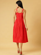 DRSS 0021_Carmine Red Maxi Dress_Cotton Blend image 4