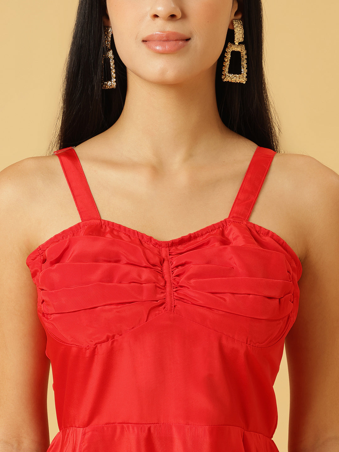 DRSS 0021_Carmine Red Maxi Dress_Cotton Blend image 6
