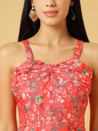 DRSS 0024_Salmon Pink Printed Dress_Cotton Blend image 6