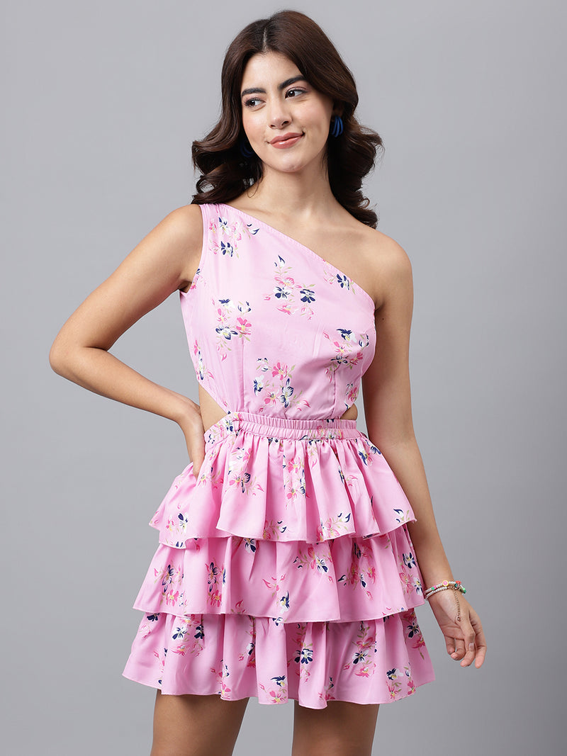 DRSS 0027_Floral Printed Dress _Cotton Blend image 1