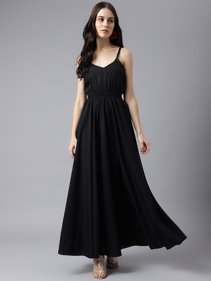 DRSS 0031_Black Dress _Cotton Blend image 1