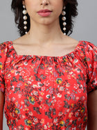 DRSS 0032_Green Flower Print Dress _Cotton Blend image 8