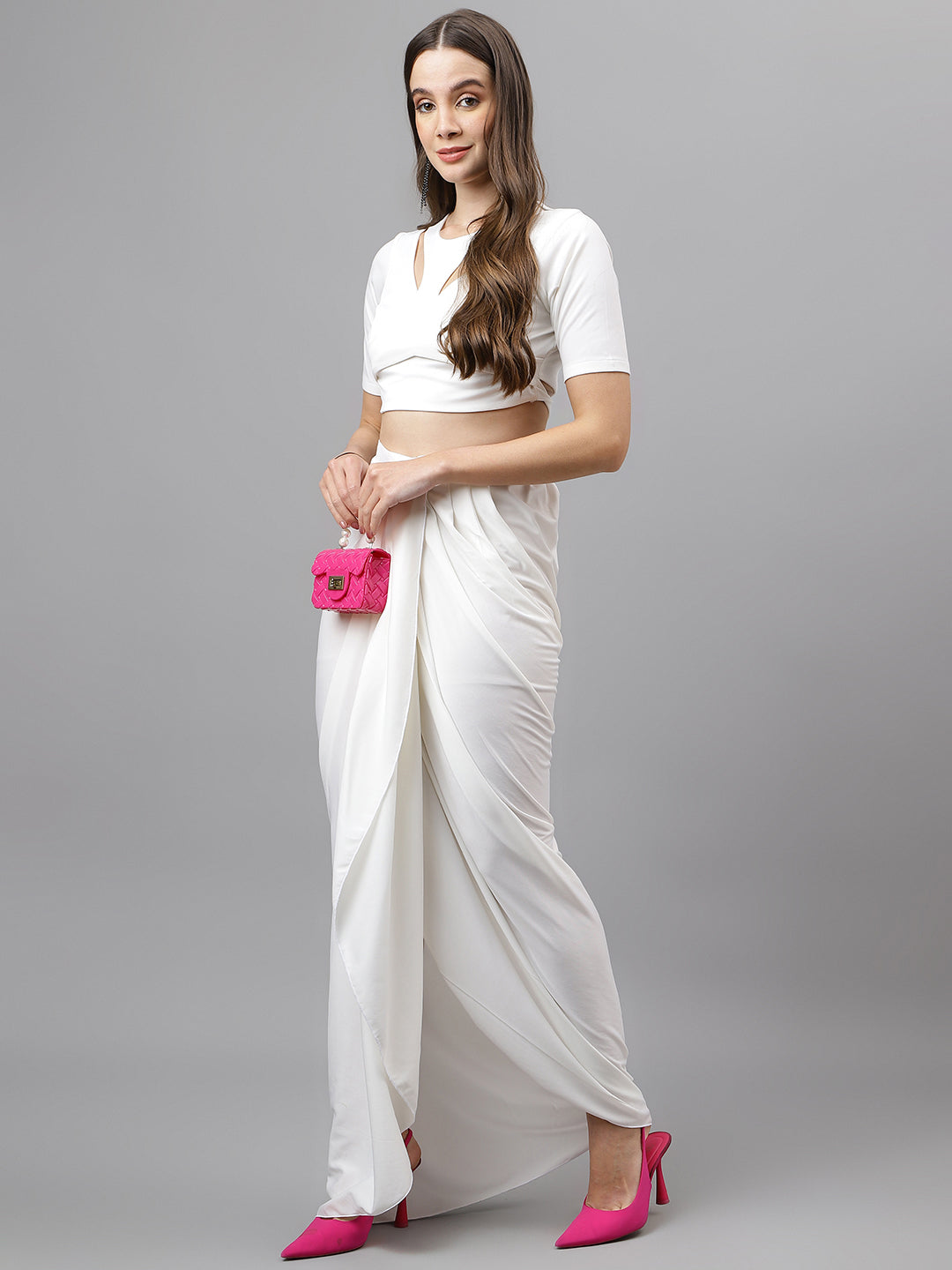DRSS 0034_White Dress _Cotton Blend image 6