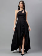 DRSS 0043_Black One Sholder Dress image 1