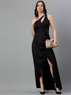 DRSS 0043_Black One Sholder Dress image 5