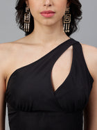 DRSS 0043_Black One Sholder Dress image 7