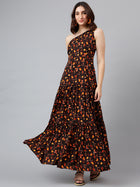 DRSS 0051_ Printed One Shoulder Dress image 1