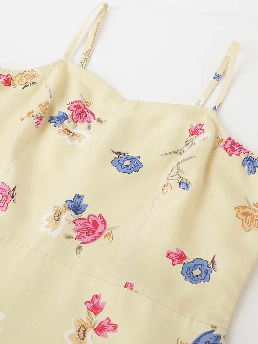 DRSS 0054_ Light Yellow Printed Dress image 2