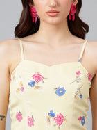 DRSS 0054_ Light Yellow Printed Dress image 7