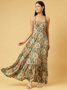 DRSS 0071_Floral Printed Green image 1
