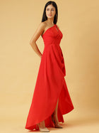 DRSS 0075_Carmine Red Maxi Dress_Cotton Blend image 3