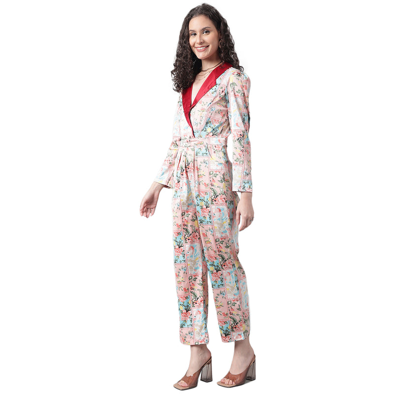 JMPS 0002_Multi Colour Floral Printed Jump Suits_Cotton Blend image 2