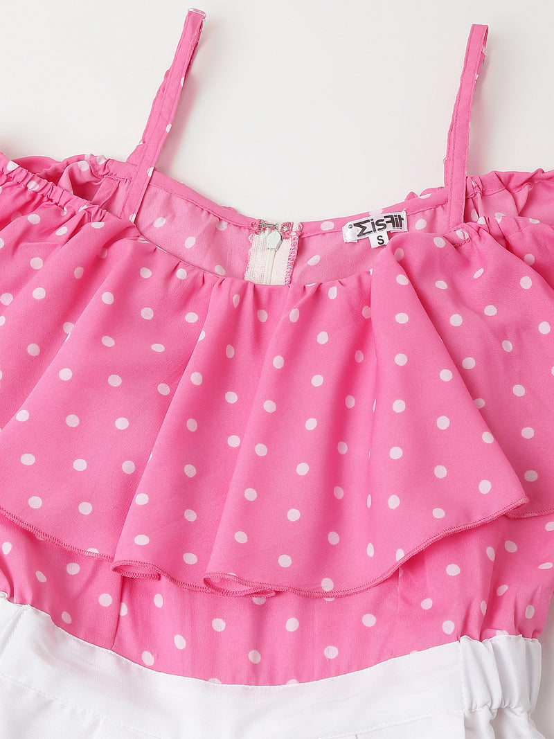 JMPS_0003_Polka Dot White & Pink _CottonBland image 2