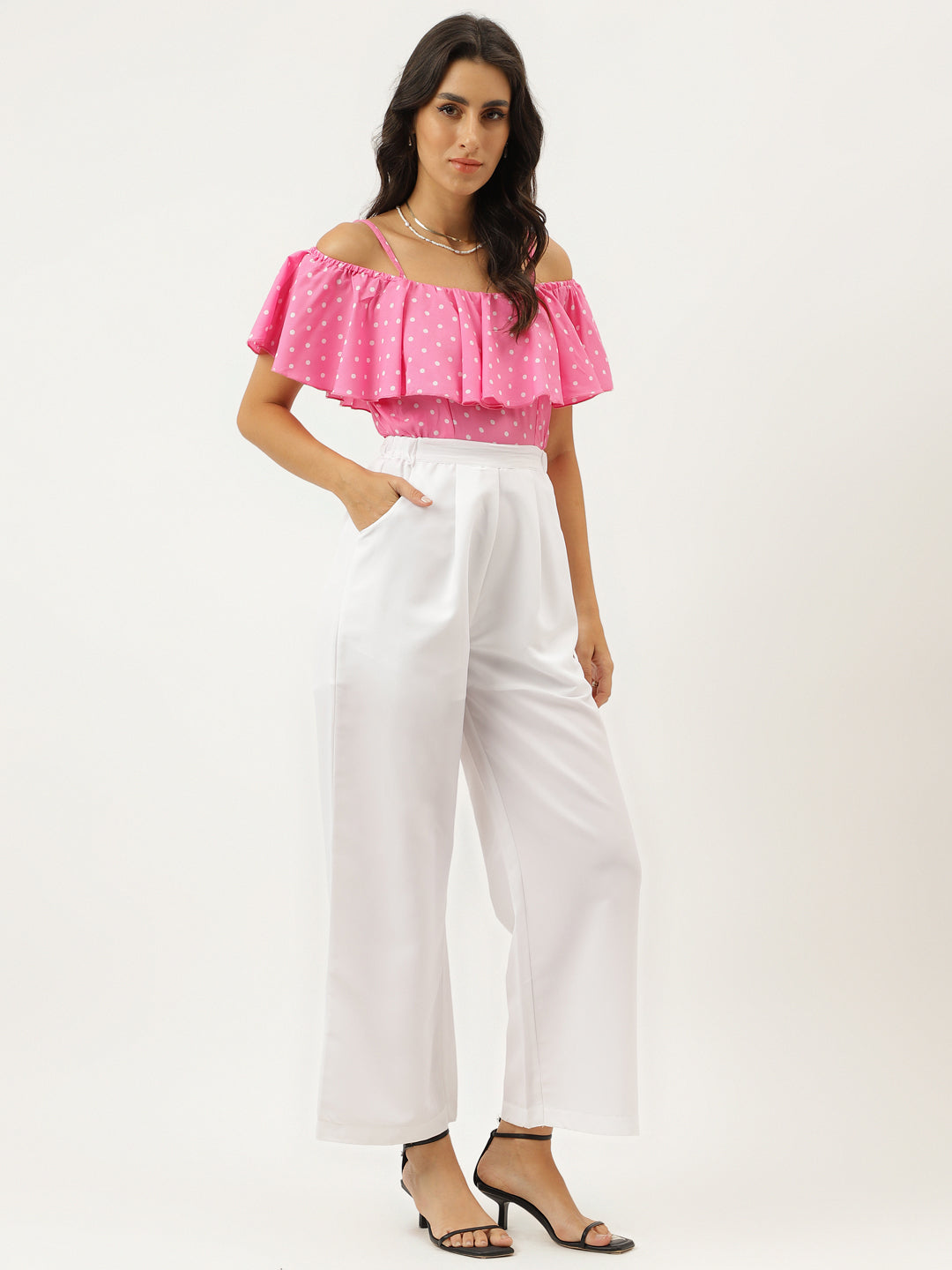 JMPS_0003_Polka Dot White & Pink _CottonBland image 6