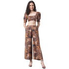 Square Neck Printed Top & Palazzos image 1