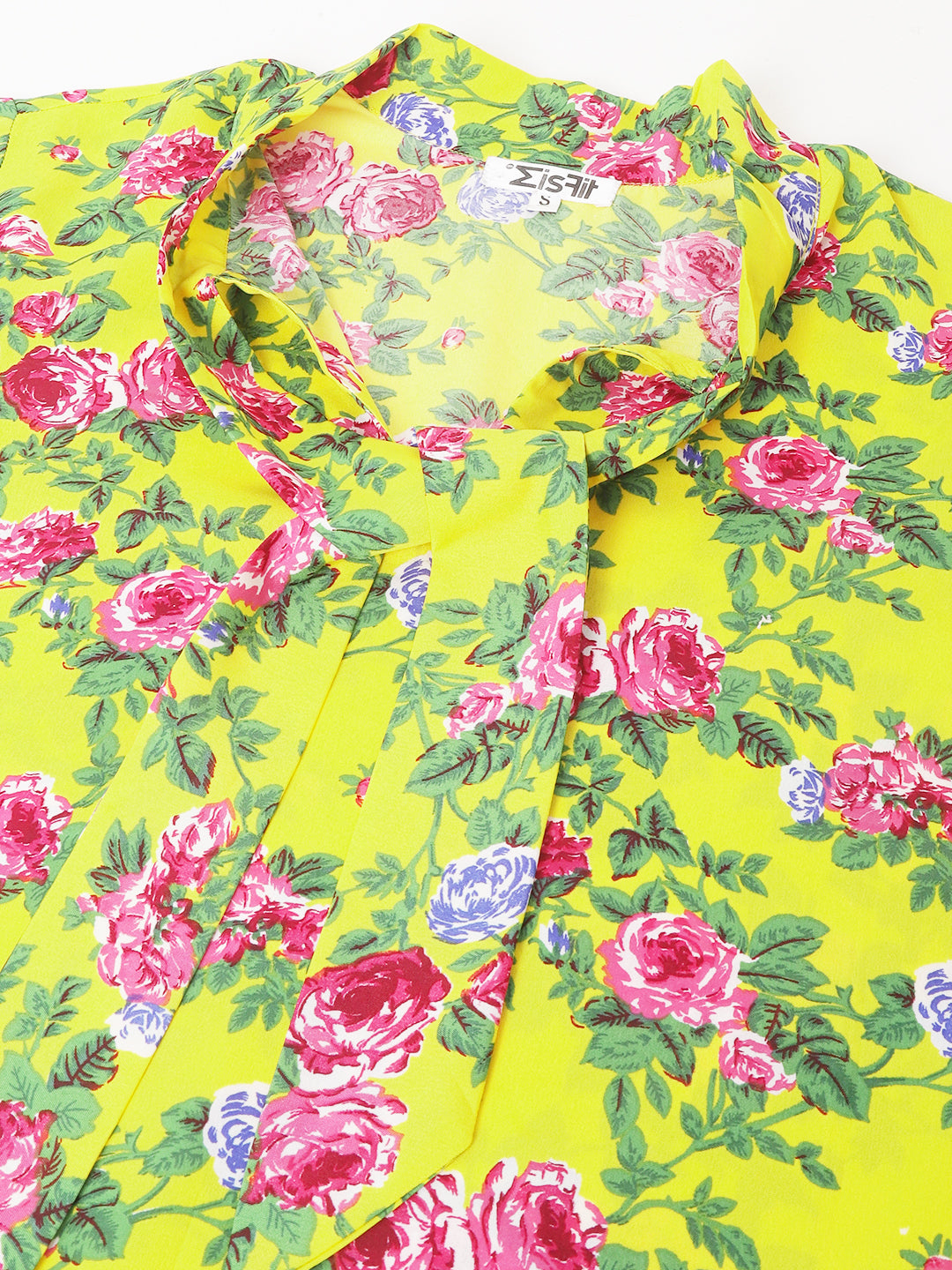 TOP 0001_Yellow Floral TOP _CottonBland image 2