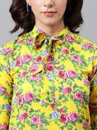 TOP 0001_Yellow Floral TOP _CottonBland image 8